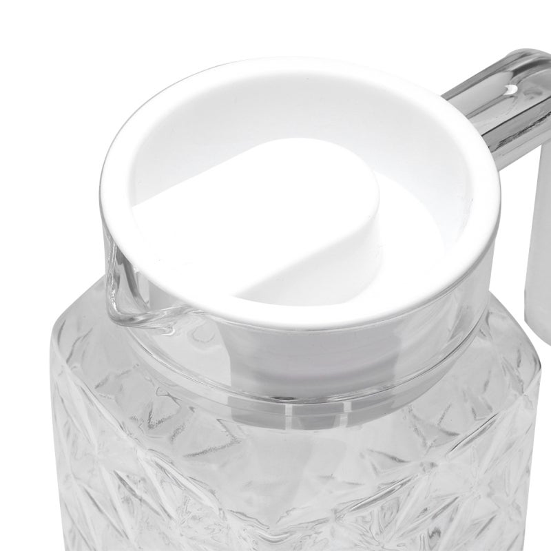 Transparent Acrylic Juice Pot - Diamond Pattern Design Fall Resistant Beverage Kettle for Home Kitchen Family Use - Image 5