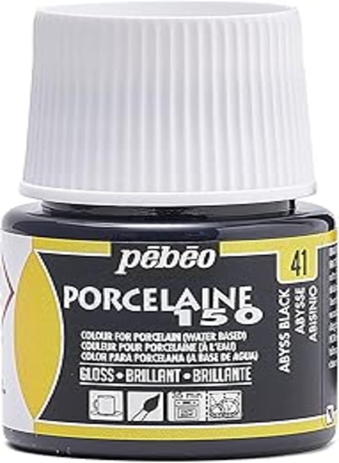 PEBEO 024-041 Porcelaine 150, China Paint, 45 ml Bottle - Abyss Black