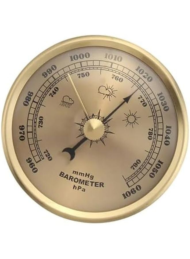 محطة الطقس الذهبية، بارومتر، هيكل معدني مقاوم للصدأ، معدات بقاء كبيرة في الهواء الطلق - Image 5