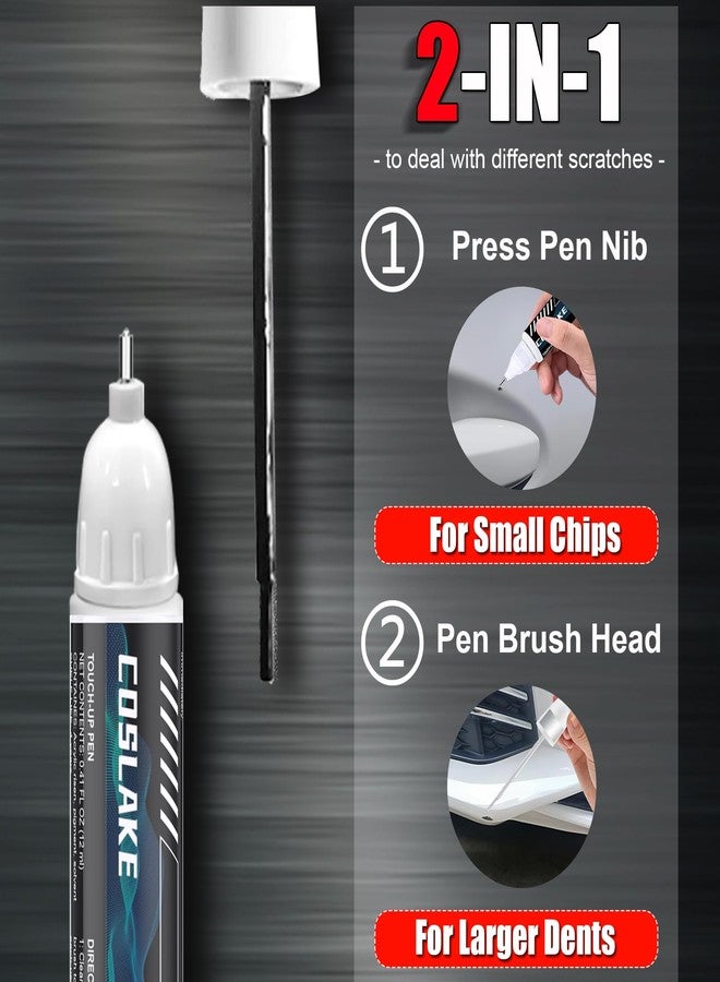COSLAKE Car Touch Up Paint(Bright White(PW7/GW7)) for Dodge Ram, Car Paint Scratch Repair Kit, Quick & Easy Solution to Repair, 2 in 1 Scratch Remover Pen with 2PCS Disposable Micro Applicators - Image 3