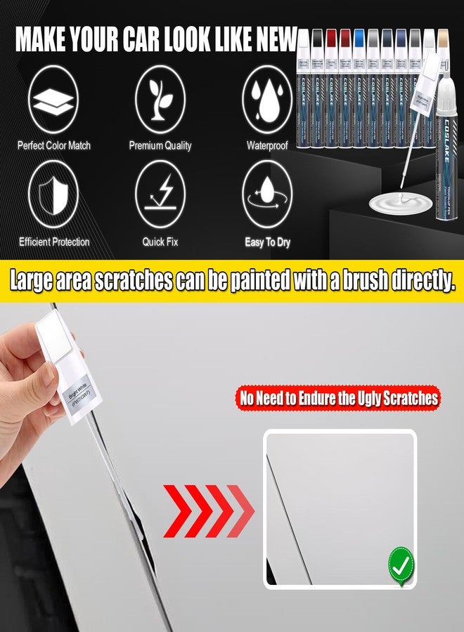 COSLAKE Car Touch Up Paint(Bright White(PW7/GW7)) for Dodge Ram, Car Paint Scratch Repair Kit, Quick & Easy Solution to Repair, 2 in 1 Scratch Remover Pen with 2PCS Disposable Micro Applicators - Image 4