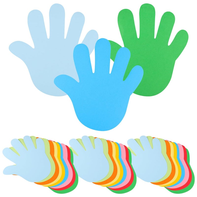72 Pieces Colorful Hand Shape Paper Cutouts For Classroom Bulletin Board Wall Decor - Image 2