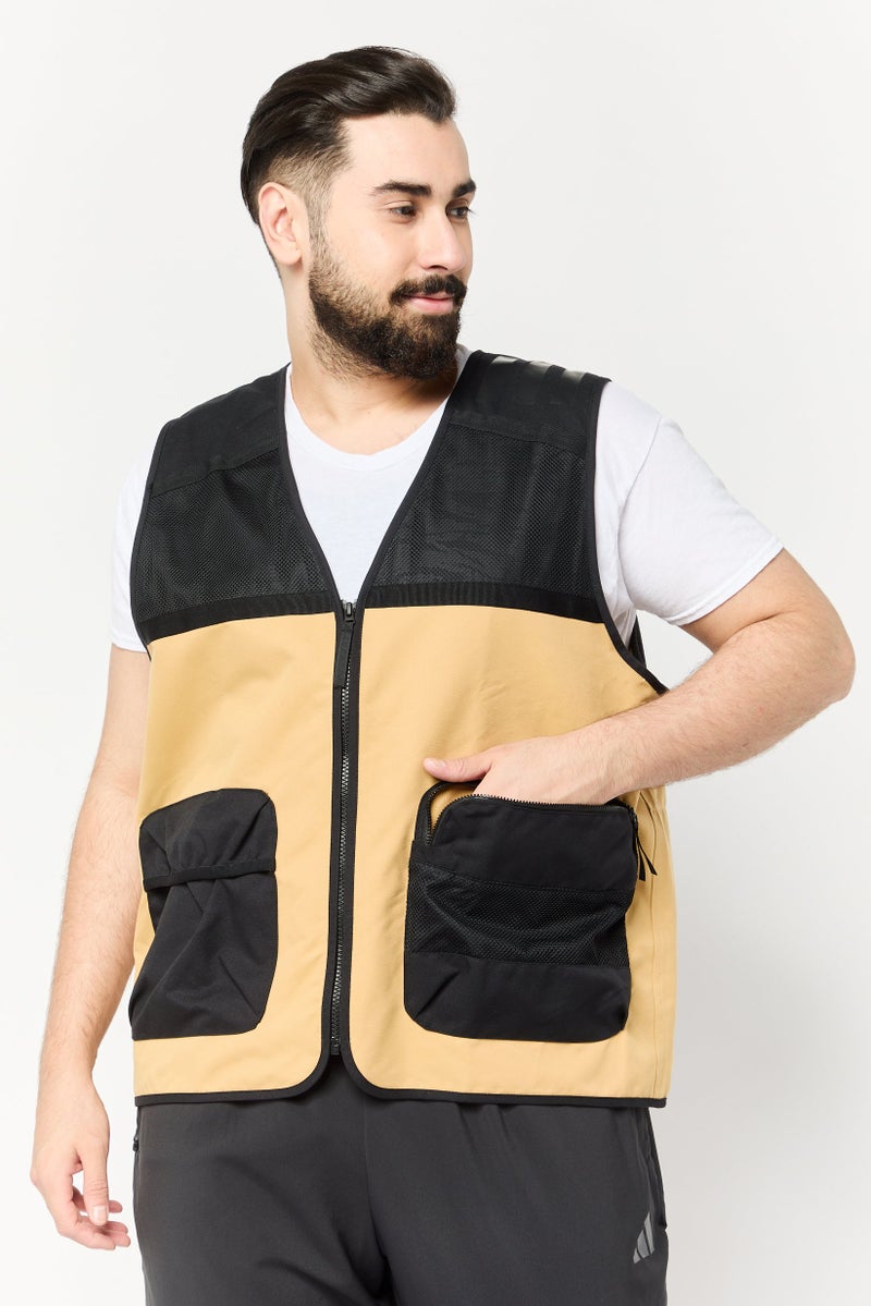 Adidas Men Sportswear Fit Sleeveless Outdoor Vest, Multicolor  - Image 1