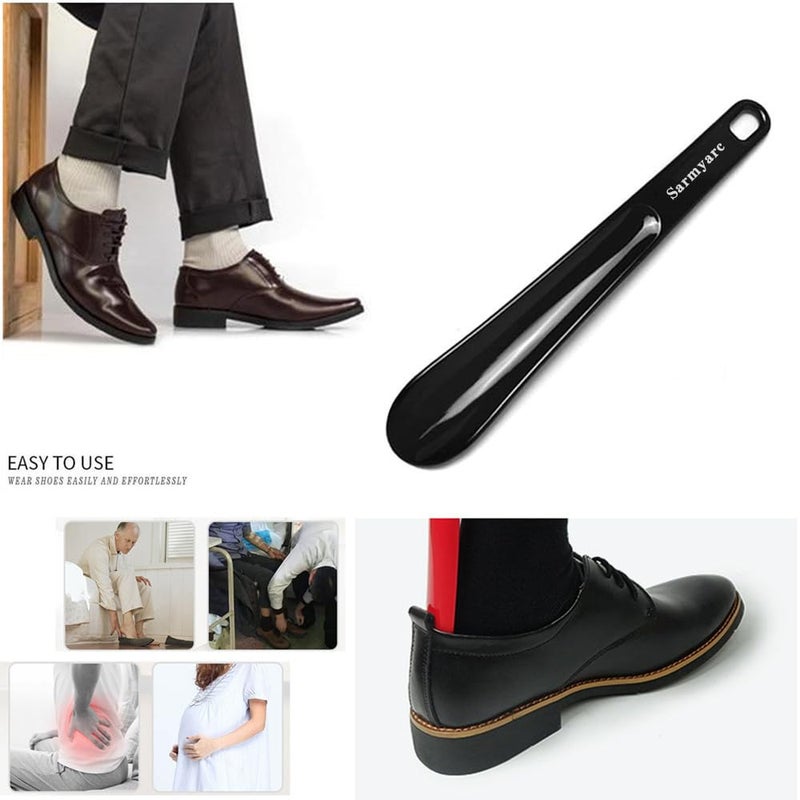 Sarmyarc Shoe Horn,2 Pack Plastic Shoe Horns, 10.3 Inches - Shoe Horns for Men, Women,Seniors& Kids Portable for Travel Use (Red/Black) - Image 5