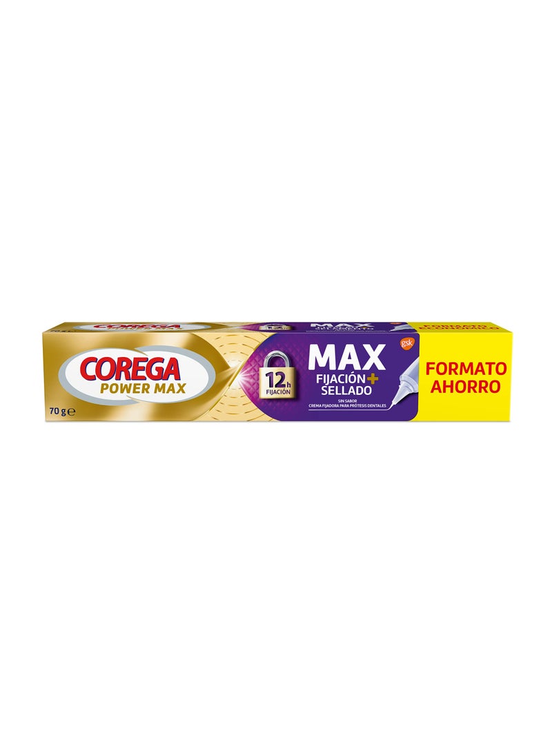 كوريغا كريم تثبيت أطقم الأسنان Corega Power Max + Sealing Denture Cream 70 غرام - Image 3
