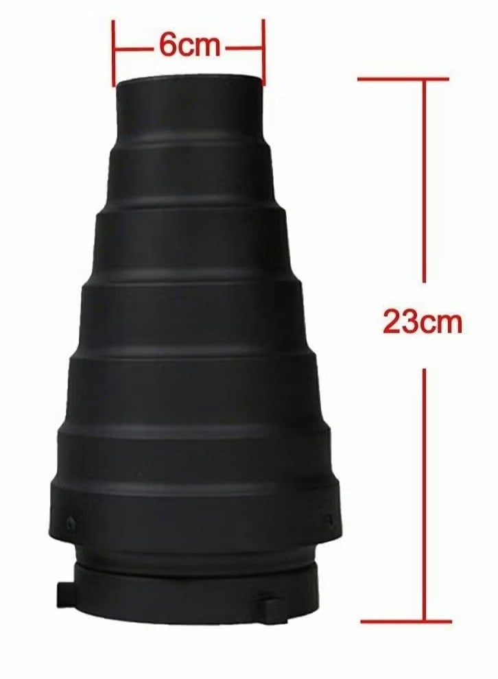 Snoot, Room Flash Snoot, Metal Conical Snoot with Honeycomb Grid  5pcs Color Filter Kit, for Bowens Mount Studio Flash Strobe Monolight - Image 4