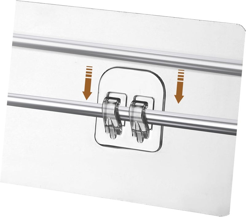 10 Pcs Seamless Adhesive Wall Hooks 7x16cm Strong Self-Adhesive Shelf Hooks for Bathroom Kitchen Toilet Storage and Organization - Image 3