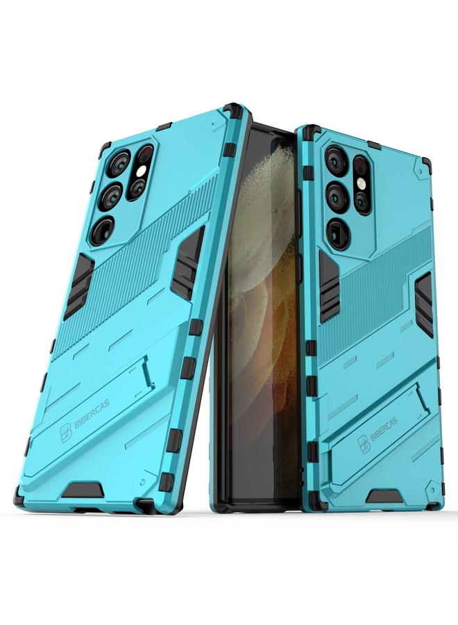 اس-توب جراب لهاتف Samsung Galaxy S22 Ultra 5G Punk Armor 2 في 1 PC + جراب هاتف مقاوم للصدمات من مادة TPU مع حامل غير مرئي - Image 2