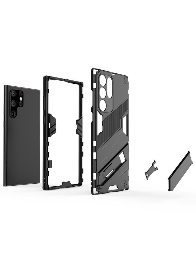 اس-توب جراب لهاتف Samsung Galaxy S22 Ultra 5G Punk Armor 2 في 1 PC + جراب هاتف مقاوم للصدمات من مادة TPU مع حامل غير مرئي - Image 3