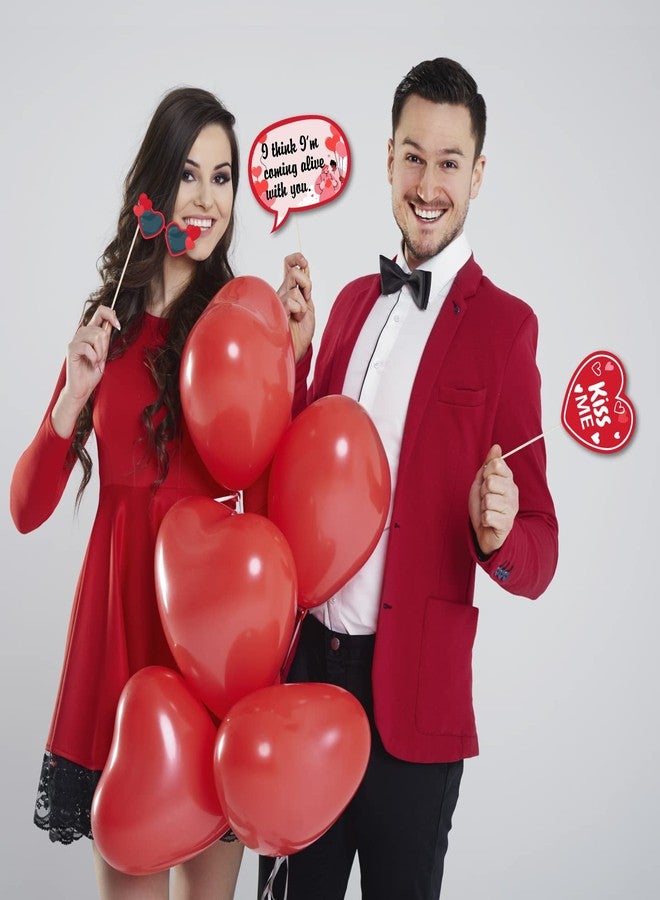 Festiko® 26 Pcs Happy Valentine's Day Photobooth Props, Valentine's Decorations, Happy Valentine's Day, Valentine Props - Image 5