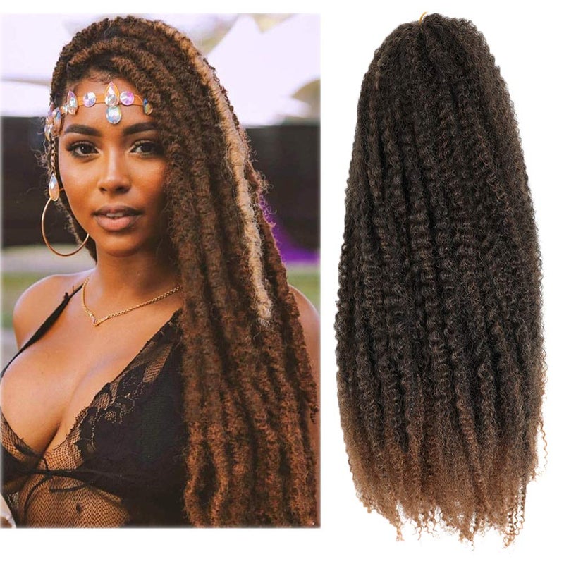 Marley Hair 24 Inch Marley Braiding Ombre Hair for Long Afro Kinky Marley Twist Braiding Hair Extensions 24 Inch Pack of 3 T1B30