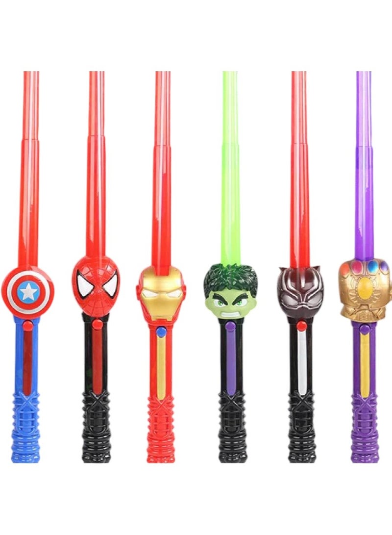 Avengers Themed Retractable Light Up Toy Sword Set for Kids - Image 2
