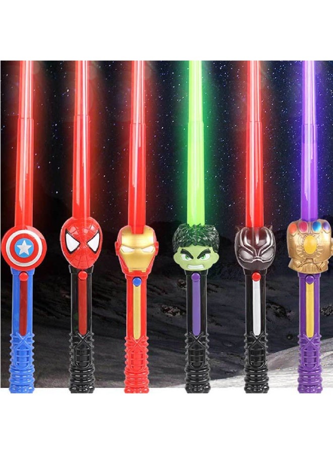 Avengers Themed Retractable Light Up Toy Sword Set for Kids - Image 3
