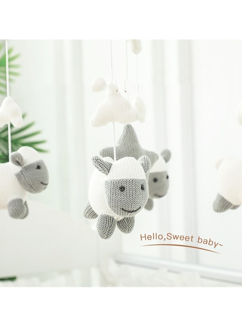 Baby sleeping toy newborn 35-song music box fabric rotating electric with bracket hanging bell baby bed bell - Image 2