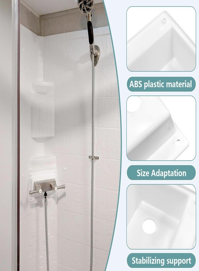 WPL White Faucet Bezel,Stand Off Faucet Cover Mounting Kit for RV Shower Bezel Panel Replacement (1 Pack) - Image 3