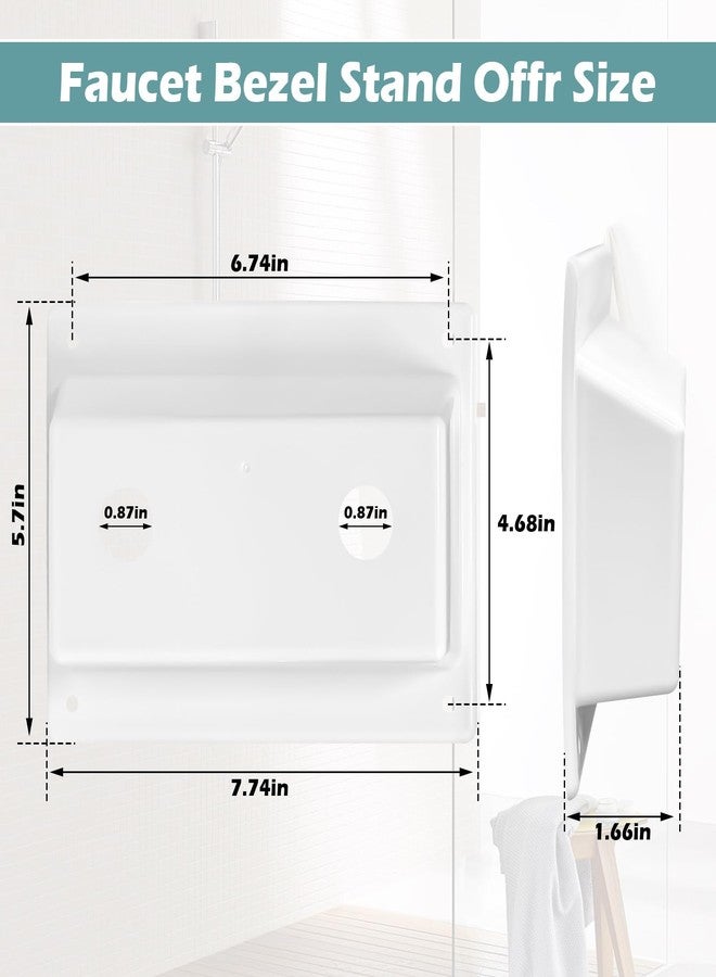 WPL White Faucet Bezel,Stand Off Faucet Cover Mounting Kit for RV Shower Bezel Panel Replacement (1 Pack) - Image 2