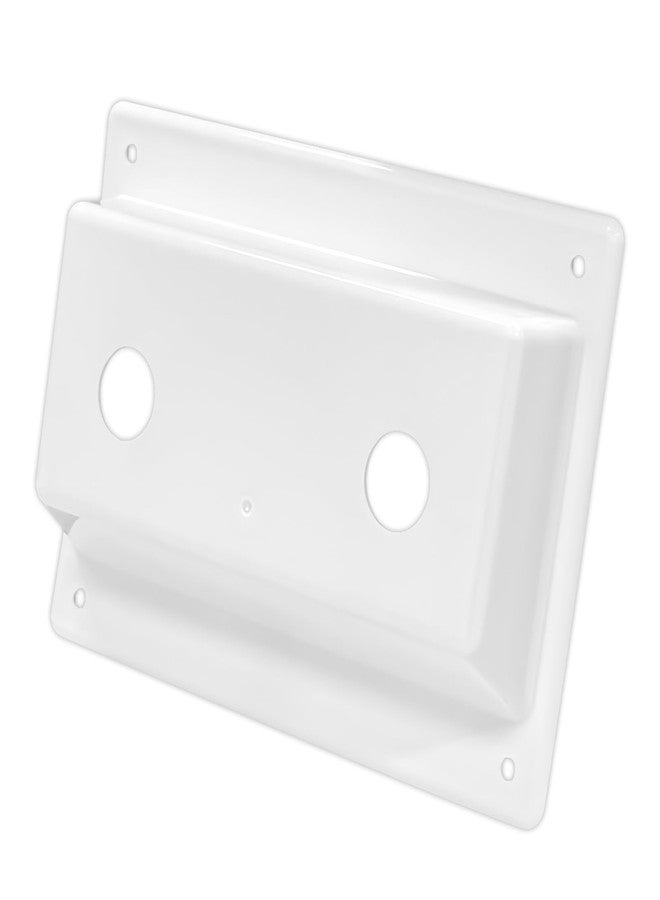 WPL White Faucet Bezel,Stand Off Faucet Cover Mounting Kit for RV Shower Bezel Panel Replacement (1 Pack) - Image 1