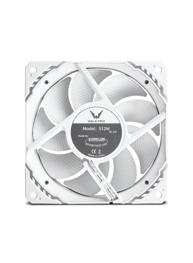 Valkyrie S12-w Vk Fdb Bearing, Lcp Fan Blades, Secondary Dynamic Balance, 2150rpm, 12cm Case Fan, 4pin Pwm, Argb Lighting Effects - Image 5