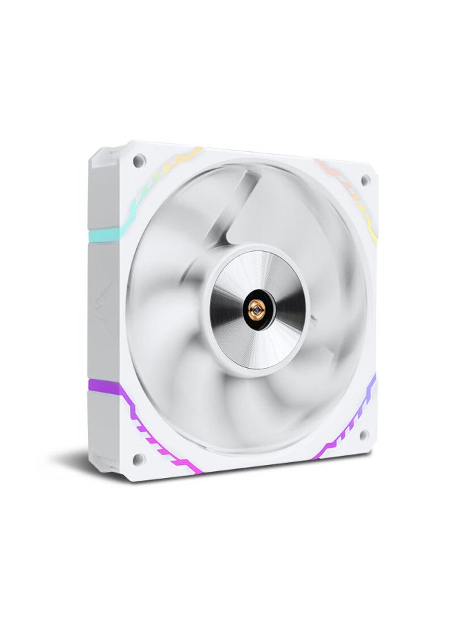Valkyrie S12-w Vk Fdb Bearing, Lcp Fan Blades, Secondary Dynamic Balance, 2150rpm, 12cm Case Fan, 4pin Pwm, Argb Lighting Effects - Image 2