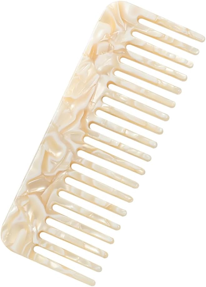 Large Hair Detangling Wide Tooth Comb for Curly Hair Ideal Shower and Curl Detangling No Handle Yellow