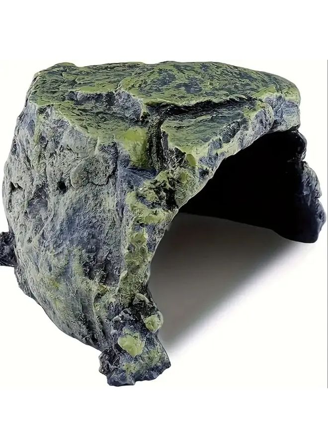 Large Hideout Aquarium Decorative Stone 80 In 1 Multi Functional Fish Reptile Cave - Image 1