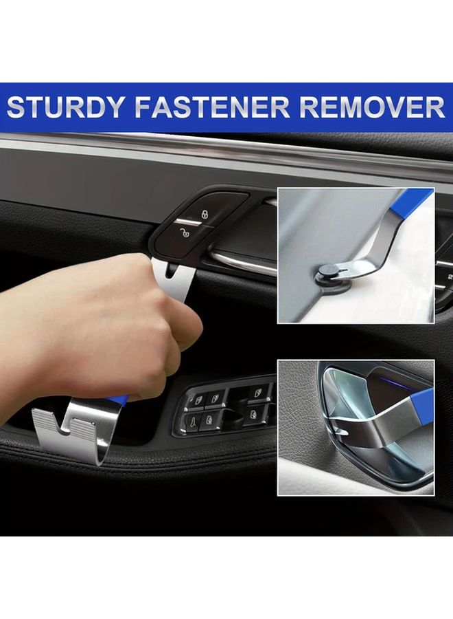 Red 11 Pcs Auto Trim Removal Tool Kit Pry Bar Set for Vehicle Door Dashboard Radio Panel Repair - Image 4