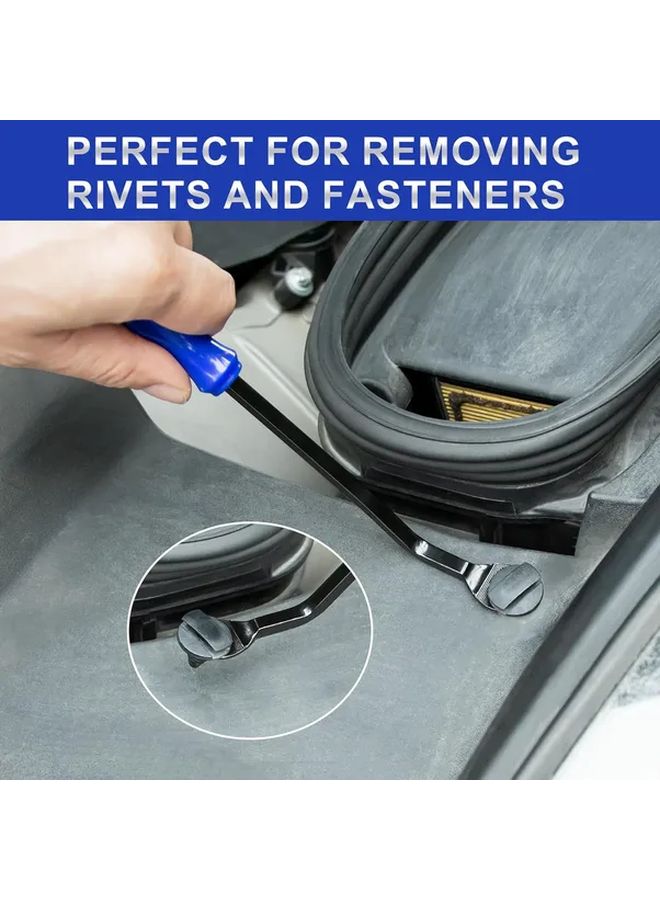 Red 11 Pcs Auto Trim Removal Tool Kit Pry Bar Set for Vehicle Door Dashboard Radio Panel Repair - Image 5