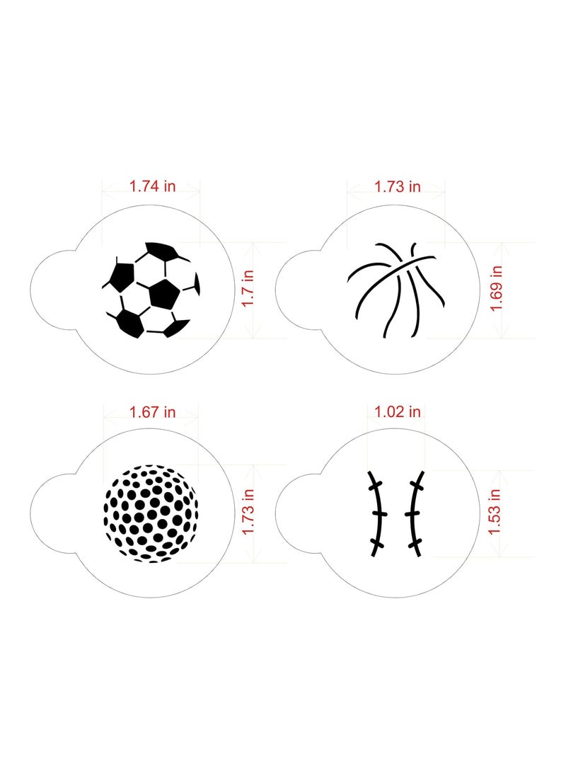 Designer Stencils - Small Sports Ball Candy Stencils by Designer Stencils - Image 1