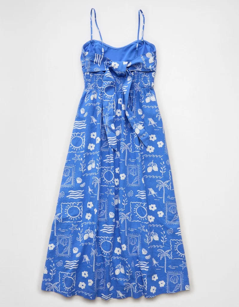 American Eagle AE Strapless Corset Midi Dress