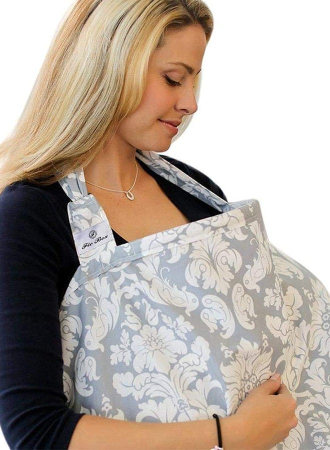 High-quality 100% Cotton Nursing Breastfeeding Cover With Two Adjustable Straps - Image 4