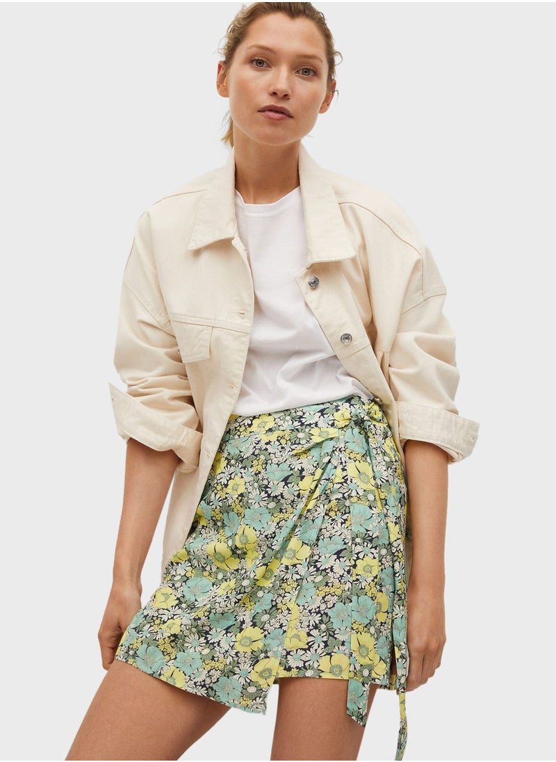 MANGO - Wrap High Waist Skirt - Image 1