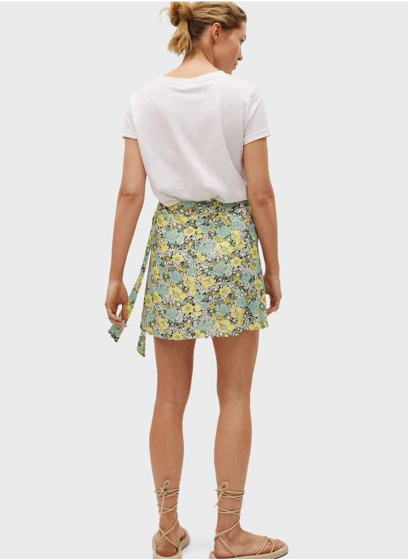 MANGO - Wrap High Waist Skirt - Image 1