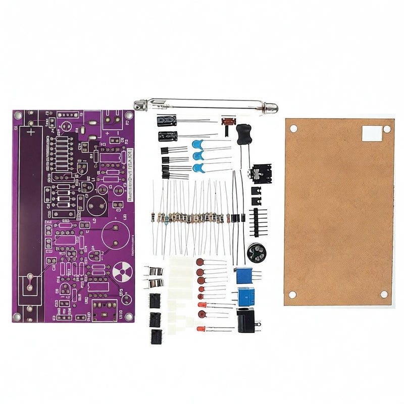 Unassembled DIY Purple Geiger Counter Parts Kit Module Nuclear Radiation Detector with Sound and Light Alarm Function - Image 1