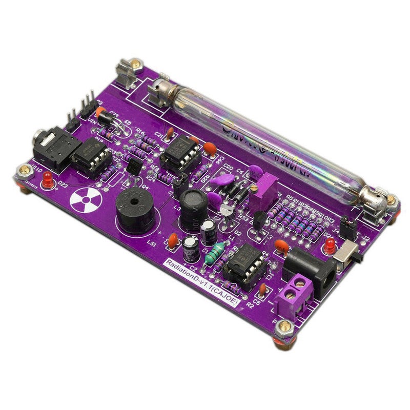 Unassembled DIY Purple Geiger Counter Parts Kit Module Nuclear Radiation Detector with Sound and Light Alarm Function - Image 3
