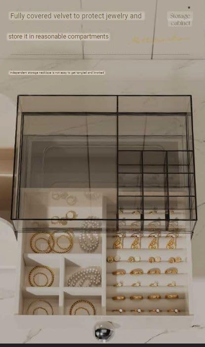 Azelf Large Capacity Skin Care Rack Cosmetic Storage Box Desktop HighLevel Dressing Table Lipstick Eyebrow Pen Storage Box - Image 5