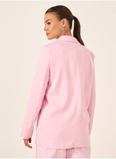 Styli Pink Single Breasted Blazer  - Image 5