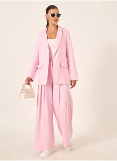 Styli Pink Single Breasted Blazer  - Image 2