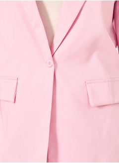 Styli Pink Single Breasted Blazer  - Image 4