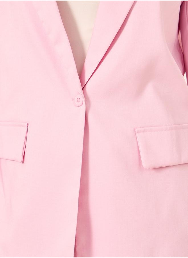 Styli Pink Single Breasted Blazer  - Image 4