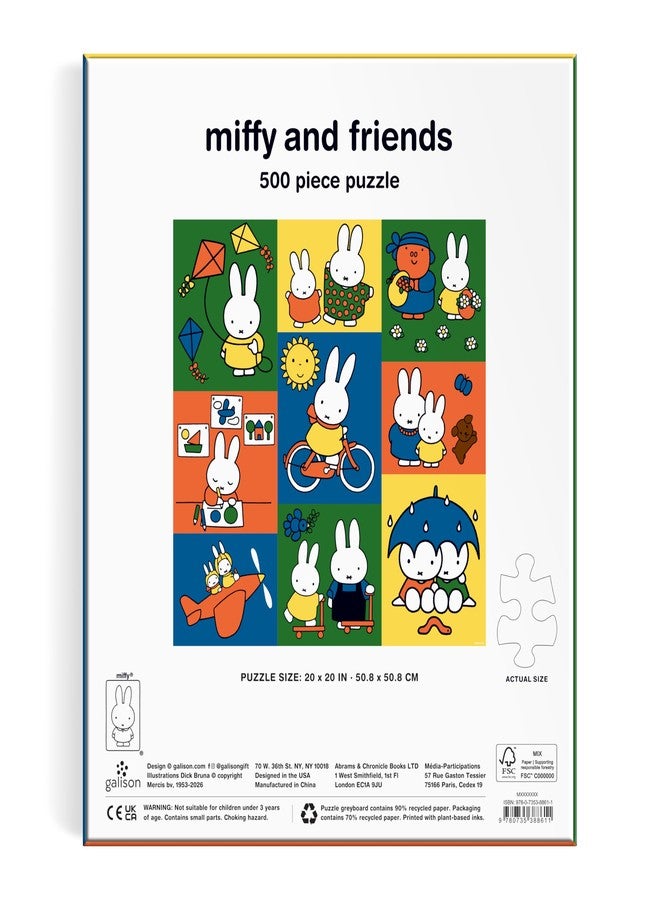 Galison Miffy and Friends - 500 Piece Jigsaw Puzzle Featuring Cute Artwork of Miffy and Friends - Image 3