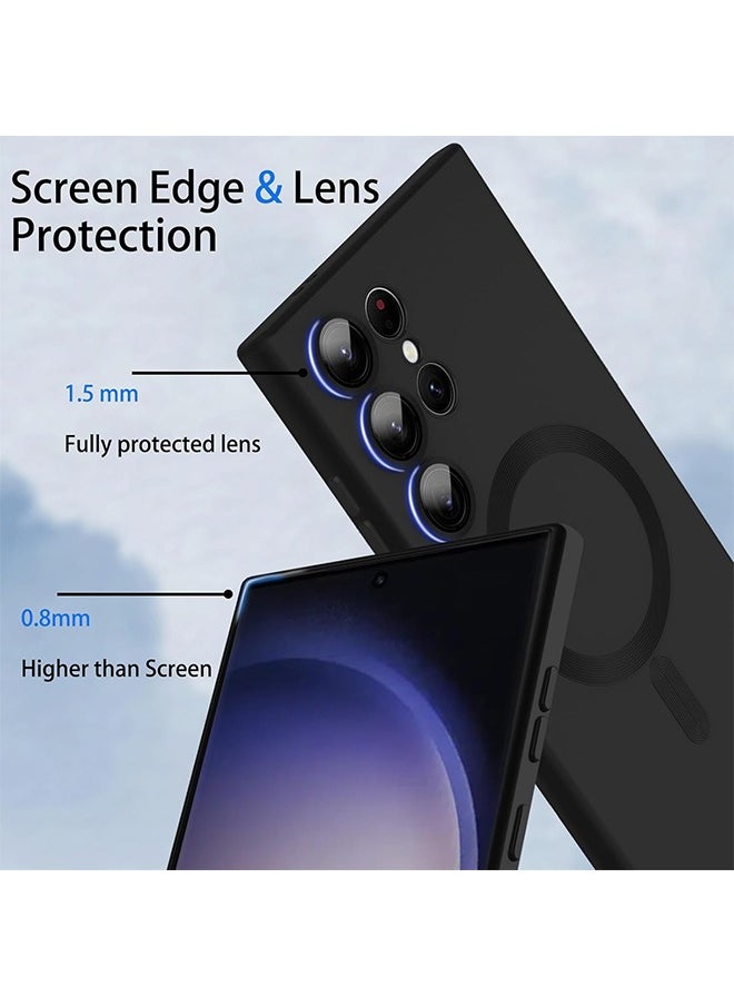 HY - Samsung Galaxy S24 Ultra Case with Full Camera Lens Protection, Soft TPU Anti-Scratch Shockproof Phone Case with Wireless Charging for Samsung Galaxy S24 Ultra 5G, Black - Image 1