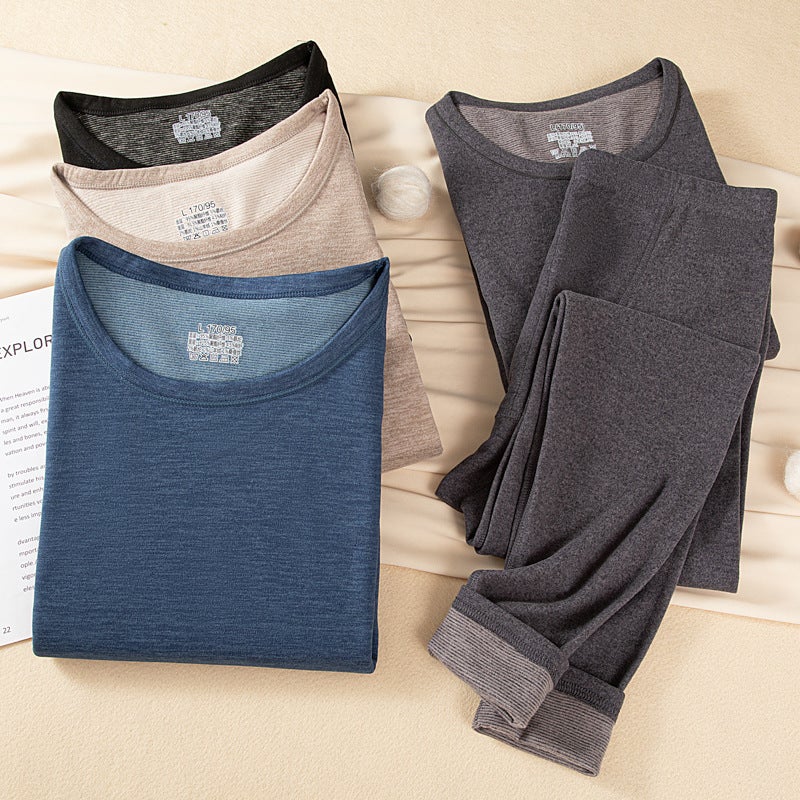 بدلة حرارية من حرير التوت الكشميري للرجال من الفيسكوز الألماني مزدوج الوجه ملابس خريف الرجال وشتاء النساء - Image 5