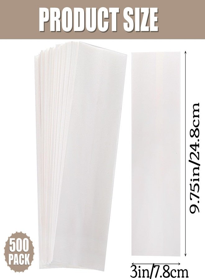 YOUEON 500 Pcs White Kraft Paper Silverware Bags Churro Bags, 3 x 9.8 in Greaseproof Silverware Sleeves, Food Bag Bulk for Kitchen Cutlery, Bread, Treats, Cookies, Party Supplies, Table Setting - Image 2