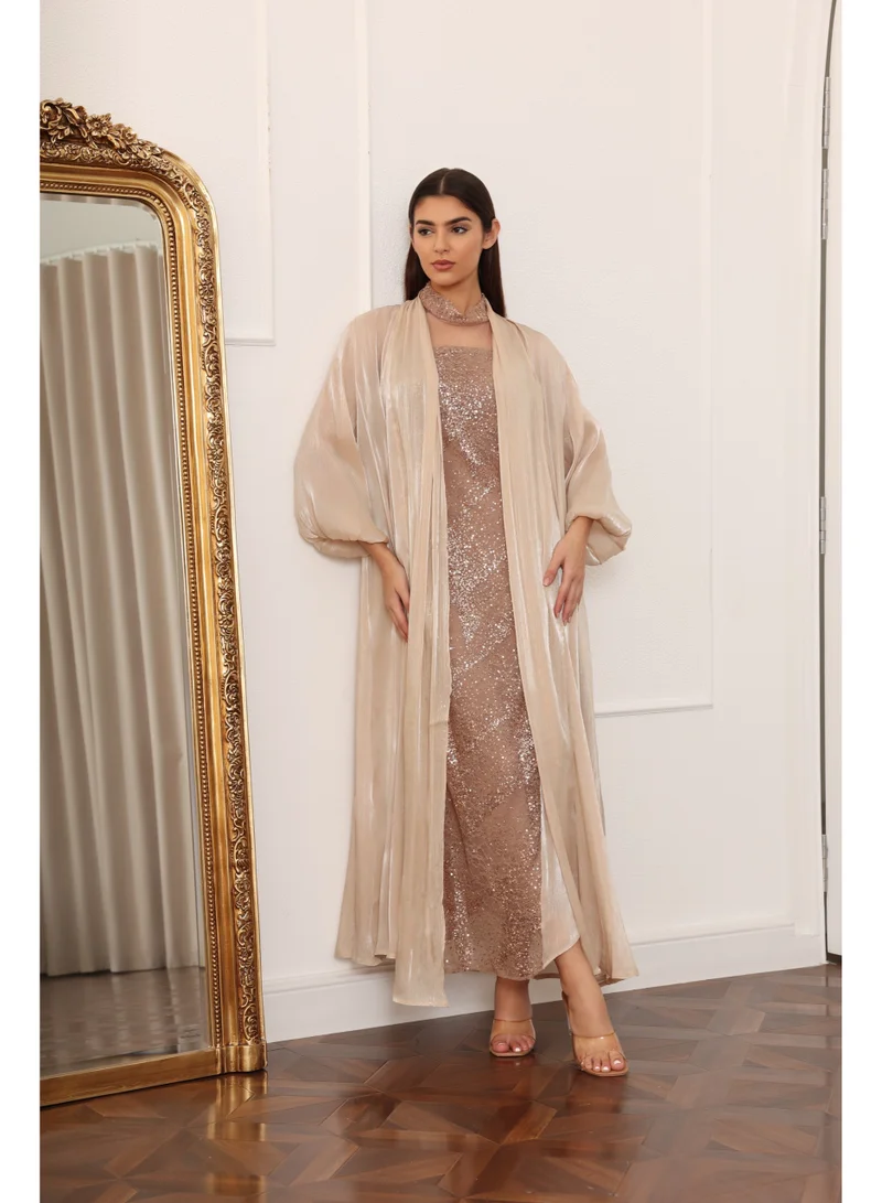 IKKXA Classic Noor Jalabiya IK4044 Brown