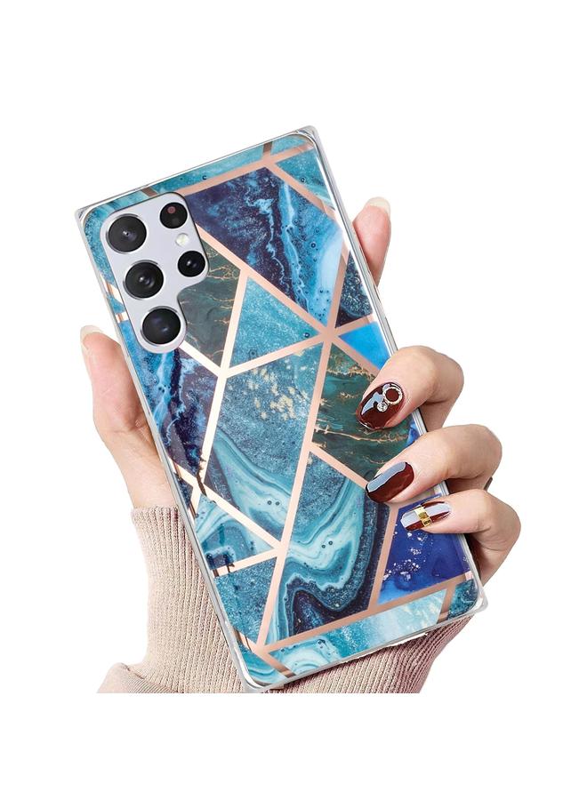 اس-توب جراب لهاتف Samsung Galaxy S22 Ultra 5G، جراب هاتف TPU بنمط رخامي مطلي بالكهرباء - Image 5