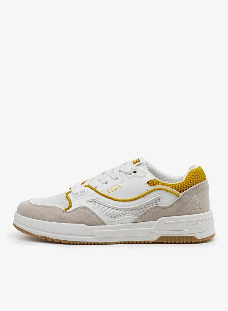 Mens Sneakers White-Ocra Sneakers | Casual | Retro Style | Italy