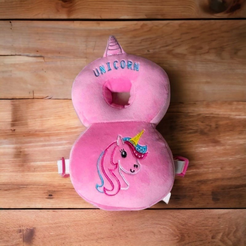 Baby Headrest Baby Head Pillow and Shock Proof for Head and Back Protection from Bumps for Children Shapes (Pink) - Image 1