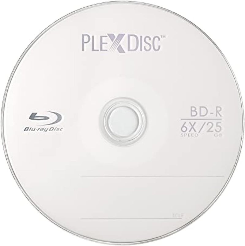PlexDisc 633-814 25 GB 6X Blu-ray Logo Top Single Layer Recordable Disc BD-R, 50-Disc Spindle - Image 2