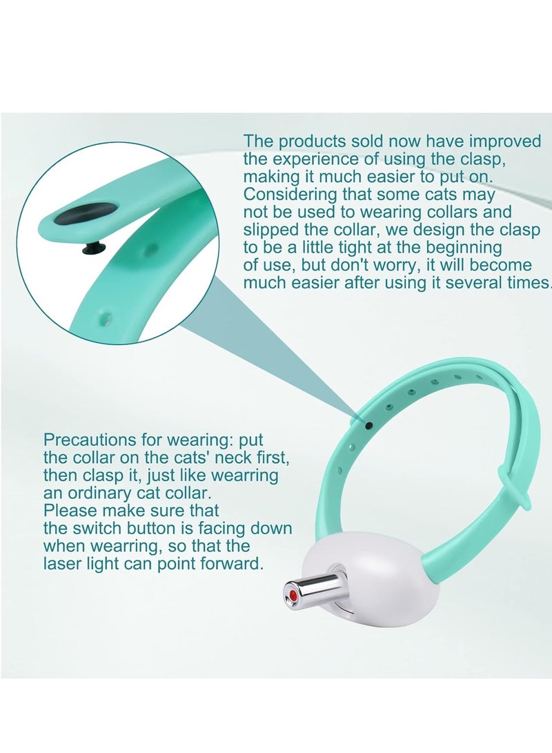 Cat Collar Laser Pointer, Fun Cat Collar LED Laser Pointer Toy, Silicone Cat Collar Two Modes Laser Pointer for Chasing Interactive Cat Toy - USB Rechargeable - Image 2