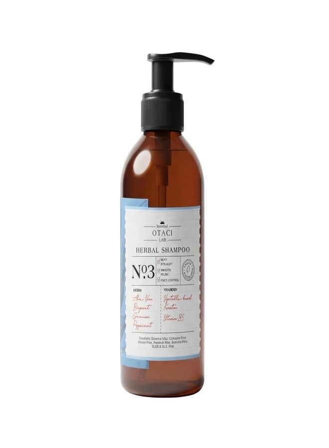 OTACI Lab No:3 Frizz-Control & Hair-Straightening Shampoo – Vegan, Sulfate-Free Formula with Aloe Vera, Herbal Keratin & Vitamin B5 for Smooth, Sleek, Tangle-Free Hair (250 ml) - Image 1
